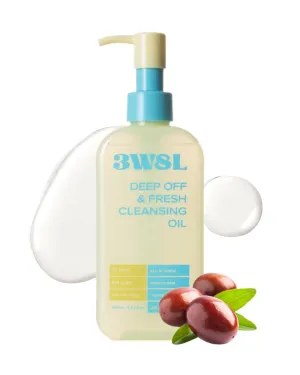 3W8L Deep Off & Fresh Cleansing Oil, Sunscreen remover, Oil Cleanser for Face, Jojova oil, Deep cleansing, Make up blackhead pore remover, korean skin care, zero irritation on eyes