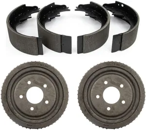 6Pcs Brake Drum & Shoes Rear Relacement Brakes Kit fits Chevrolet Cargo Van 5.7L 1997-2000, fits Suburban 1500 5.3L 2000, fits Suburban 1500 5.7L 2000