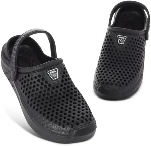 Adult Vented Clogs with Adjustable Heel Strap Slip-On Easy to Clean, Cushioned, Casual EVA Shoes for Everday or Water Shoes for Pool and Beach