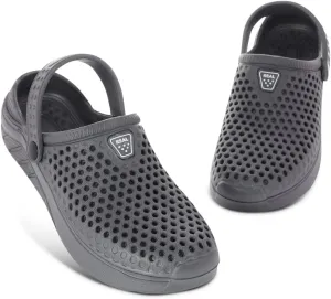 Adult Vented Clogs with Adjustable Heel Strap Slip-On Easy to Clean, Cushioned, Casual EVA Shoes for Everday or Water Shoes for Pool and Beach