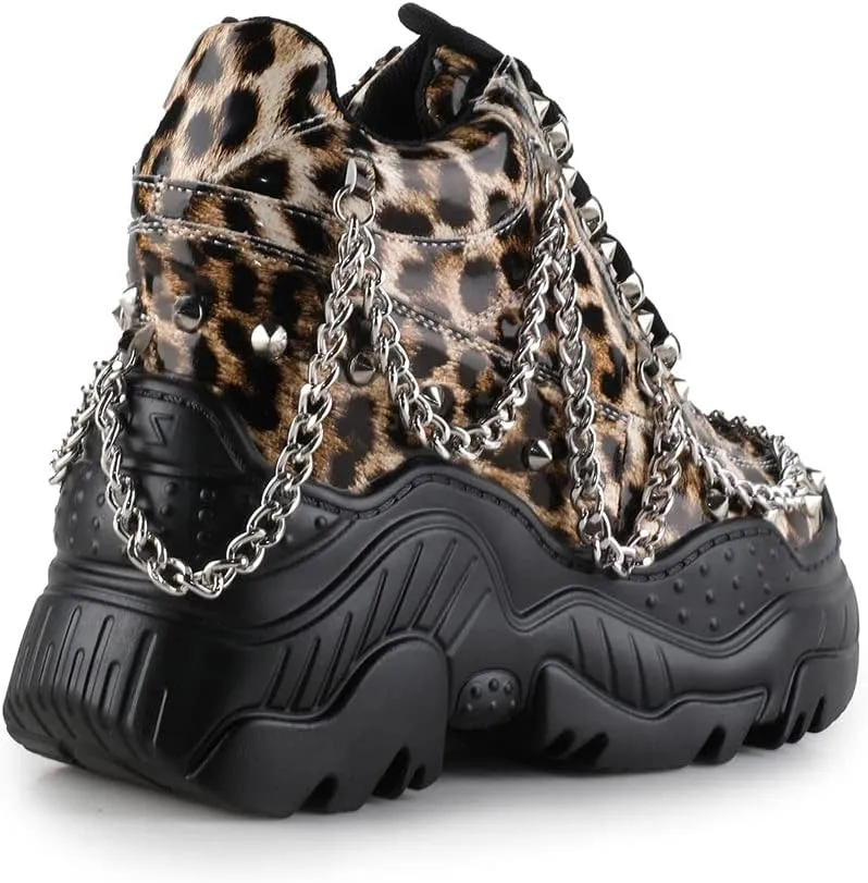 Anthony Wang Space Candy Embellished Stud Design Platform Lace up Fashion Sneaker