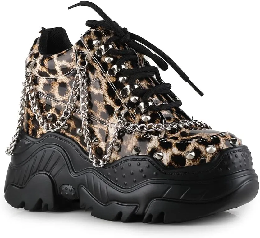 Anthony Wang Space Candy Embellished Stud Design Platform Lace up Fashion Sneaker