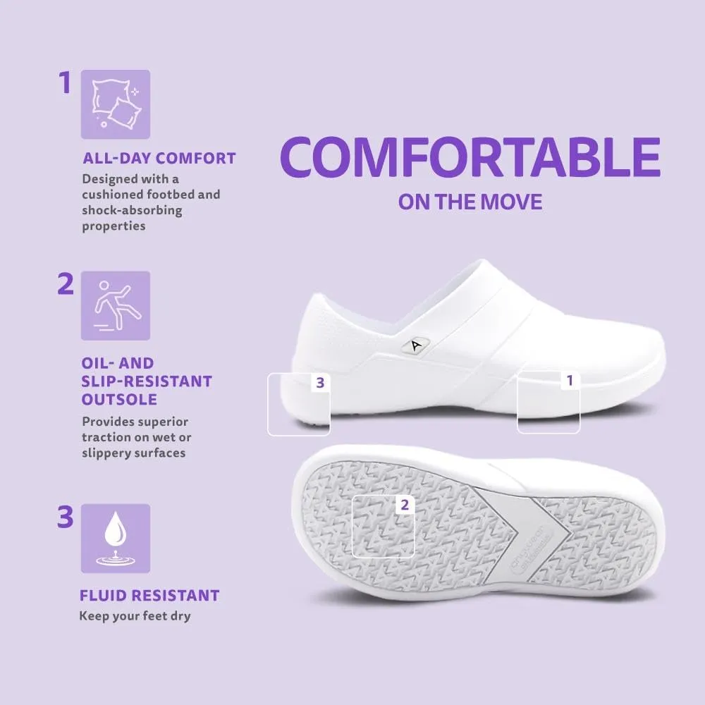 Anywear Journey Men and Women Shoes Injected Molded EVA Slip-On Garden Shoes, Chef Shoes