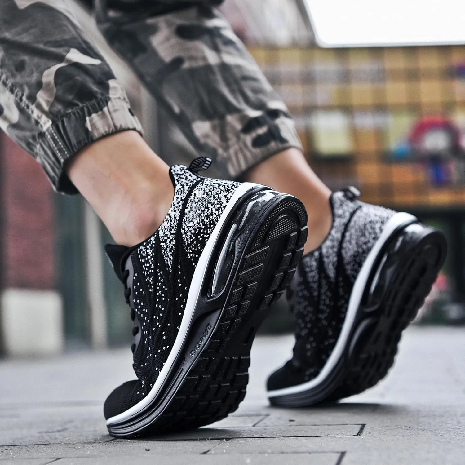 AUPERF Men's Running Shoes Lightweight Breathable Workout Footwear Walking Sports Tennis Sneaker