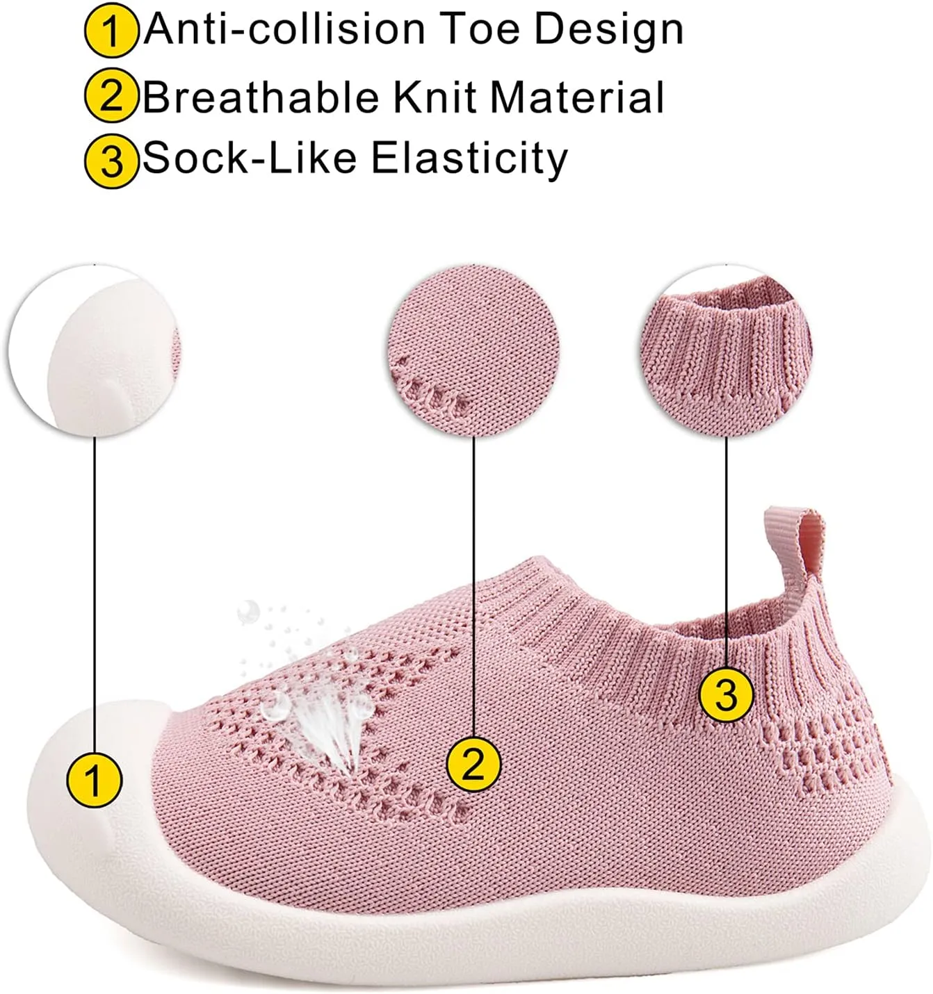Baby First Walking Shoes 1-5 Years Old Lightweight Non-Slip Breathable and Comfortable, Suitable for Boys and Girls Infant Shoes Outdoor Running Sports Sneakers