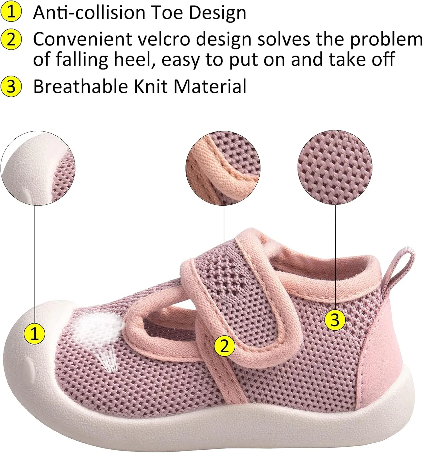 Baby First Walking Shoes 1-5 Years Old Lightweight Non-Slip Breathable and Comfortable, Suitable for Boys and Girls Infant Shoes Outdoor Running Sports Sneakers