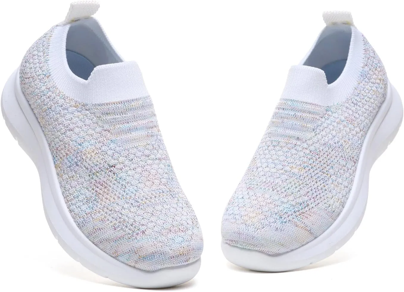 Bernal Girl Slip-On Sparkle Sneakers Toddler/Little Kid/Big Kid Non-Slip Breathable Tennis Walking Shoes