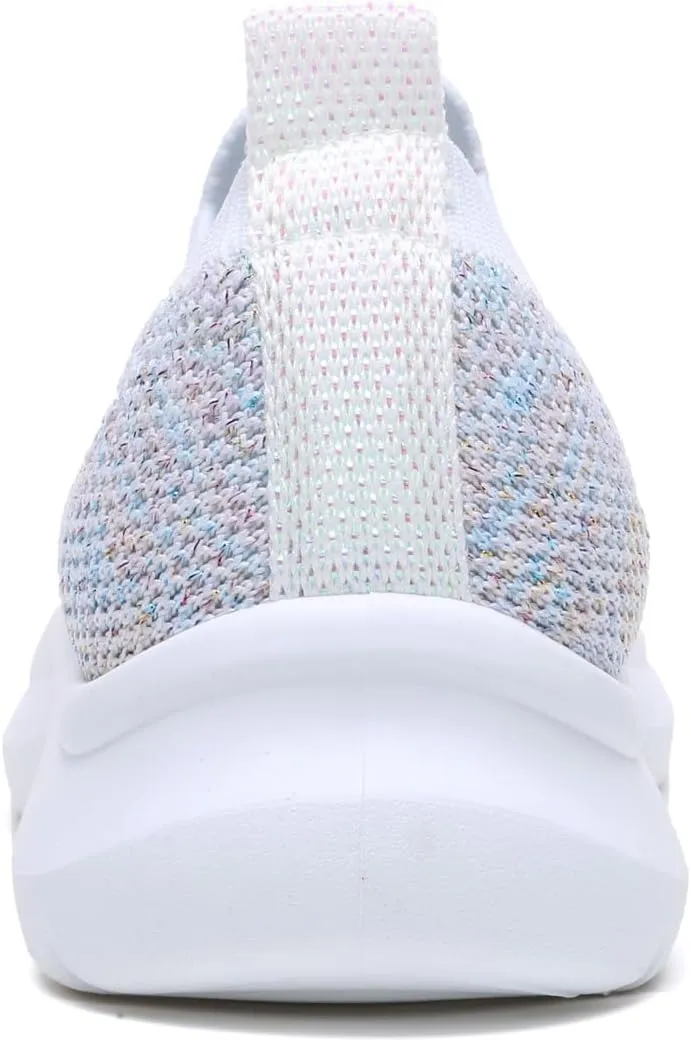 Bernal Girl Slip-On Sparkle Sneakers Toddler/Little Kid/Big Kid Non-Slip Breathable Tennis Walking Shoes