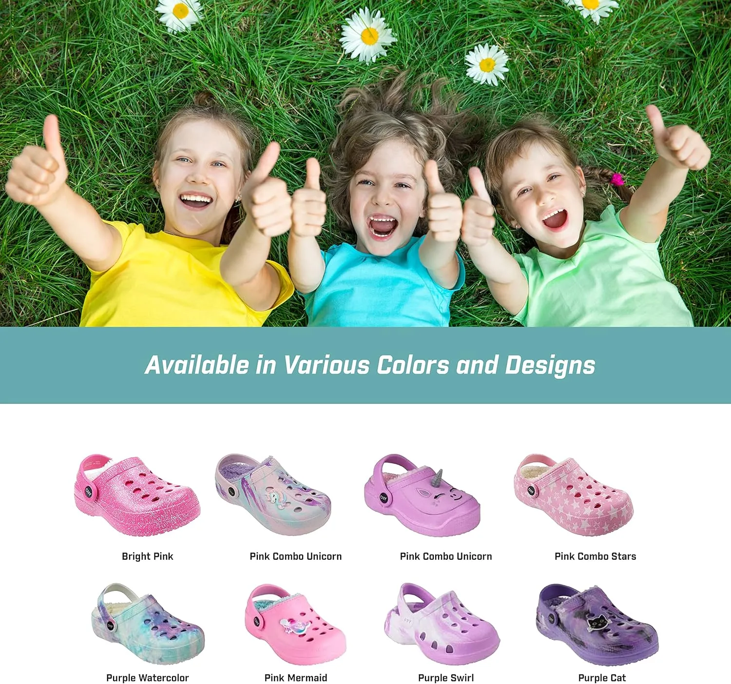 Capelli New York Girls Injected Eva Clog with Faux Berber Lining