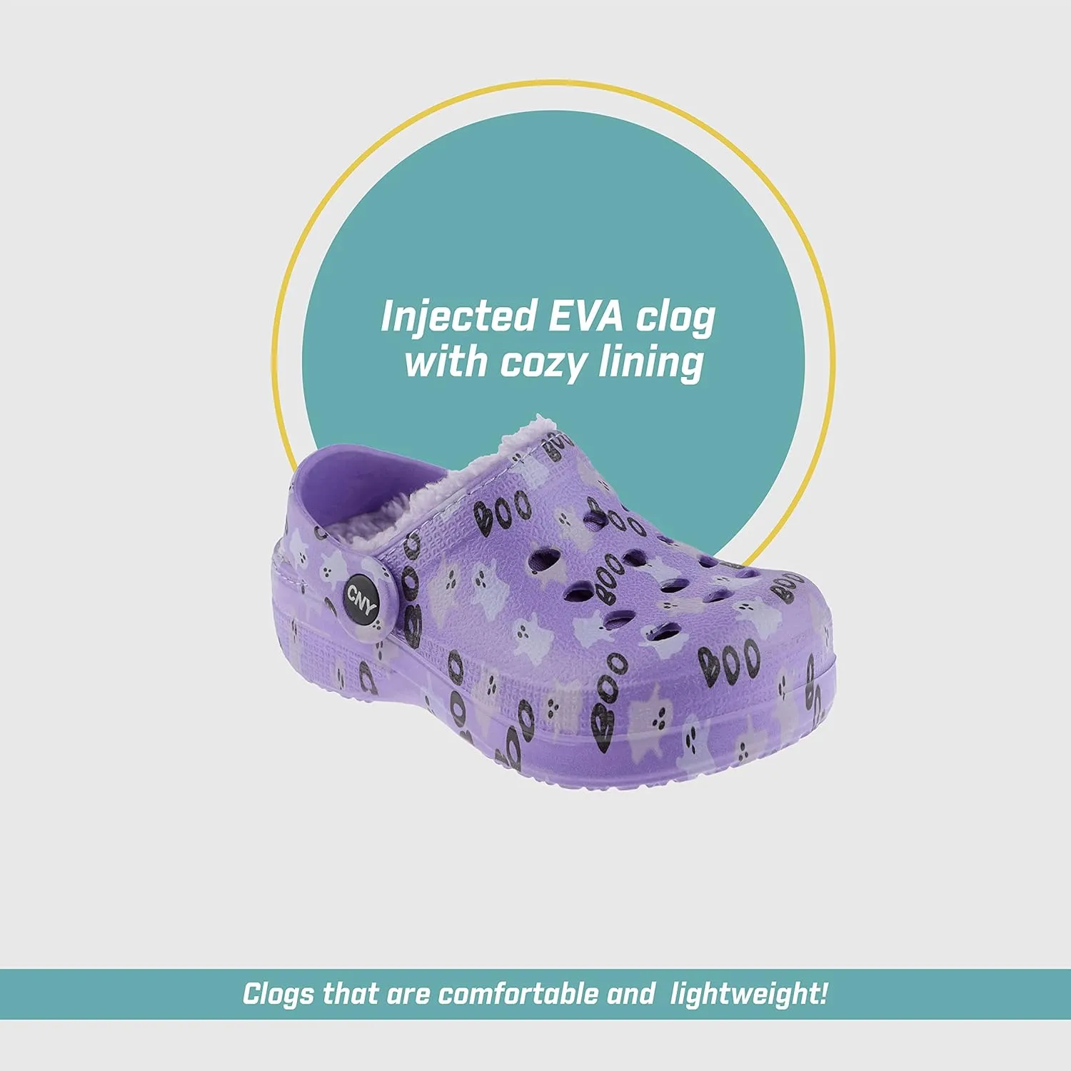 Capelli New York Girls Injected Eva Clog with Faux Berber Lining