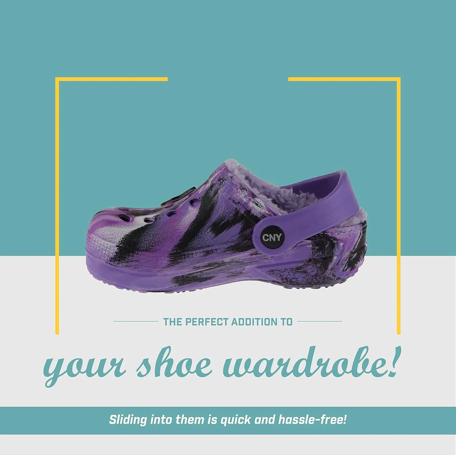 Capelli New York Girls Injected Eva Clog with Faux Berber Lining