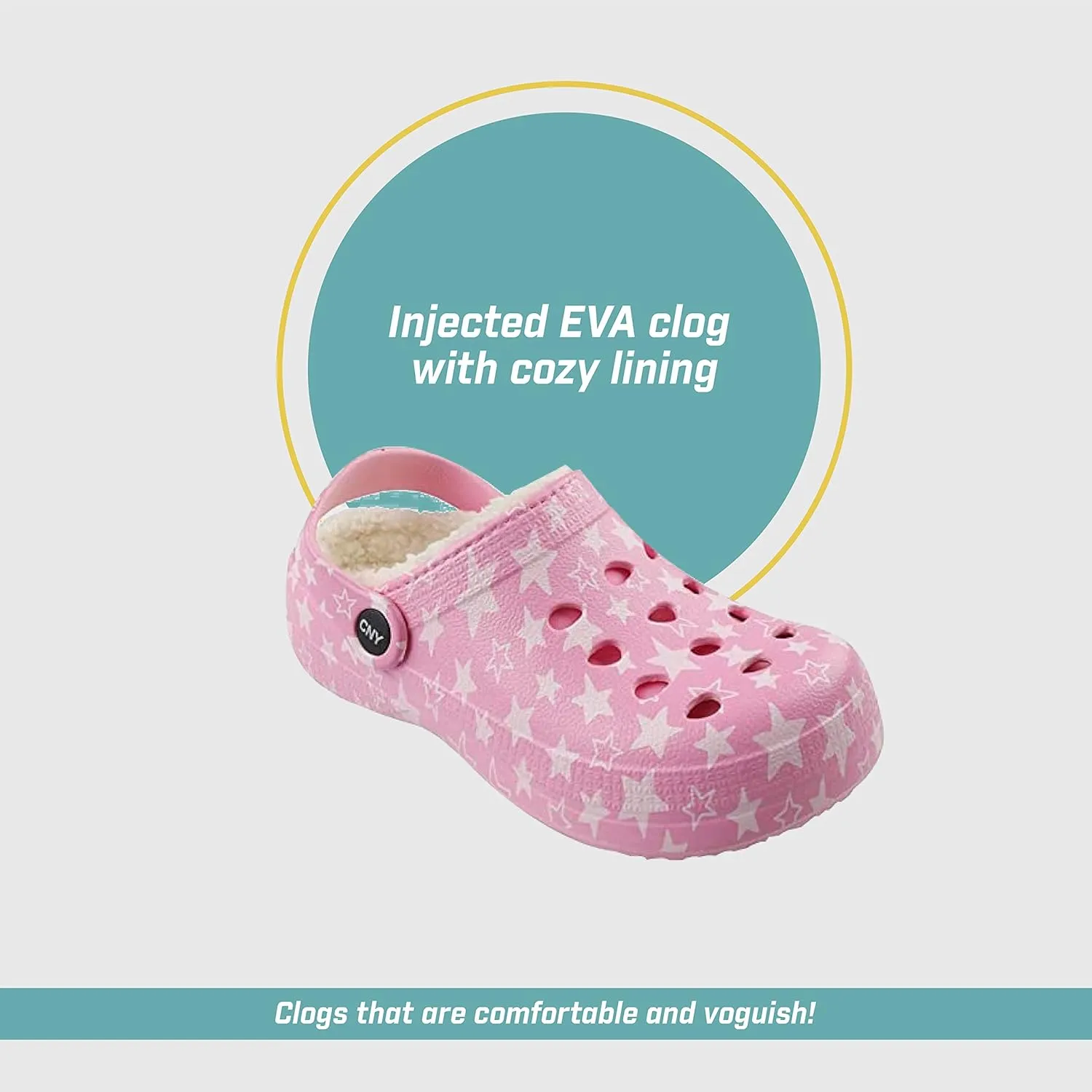 Capelli New York Girls Injected Eva Clog with Faux Berber Lining