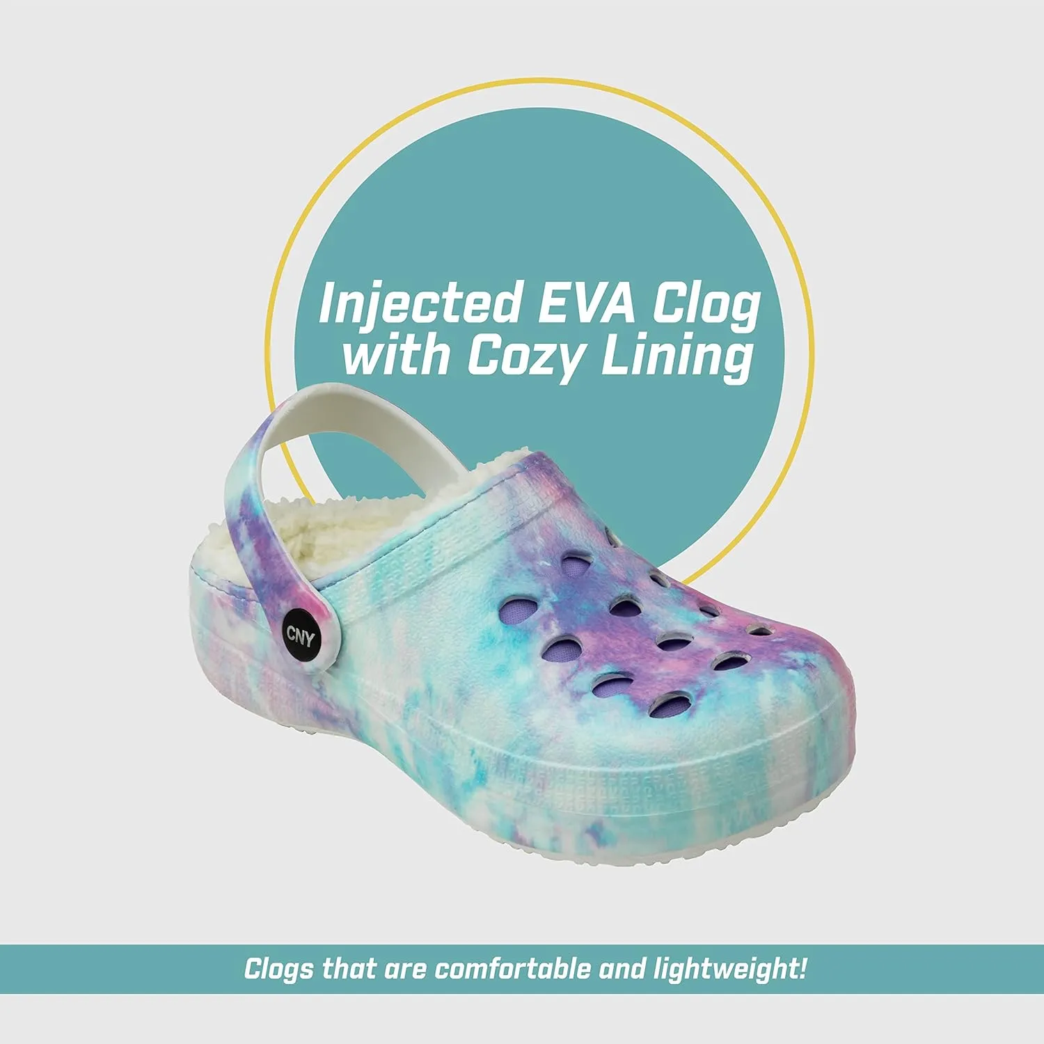 Capelli New York Girls Injected Eva Clog with Faux Berber Lining
