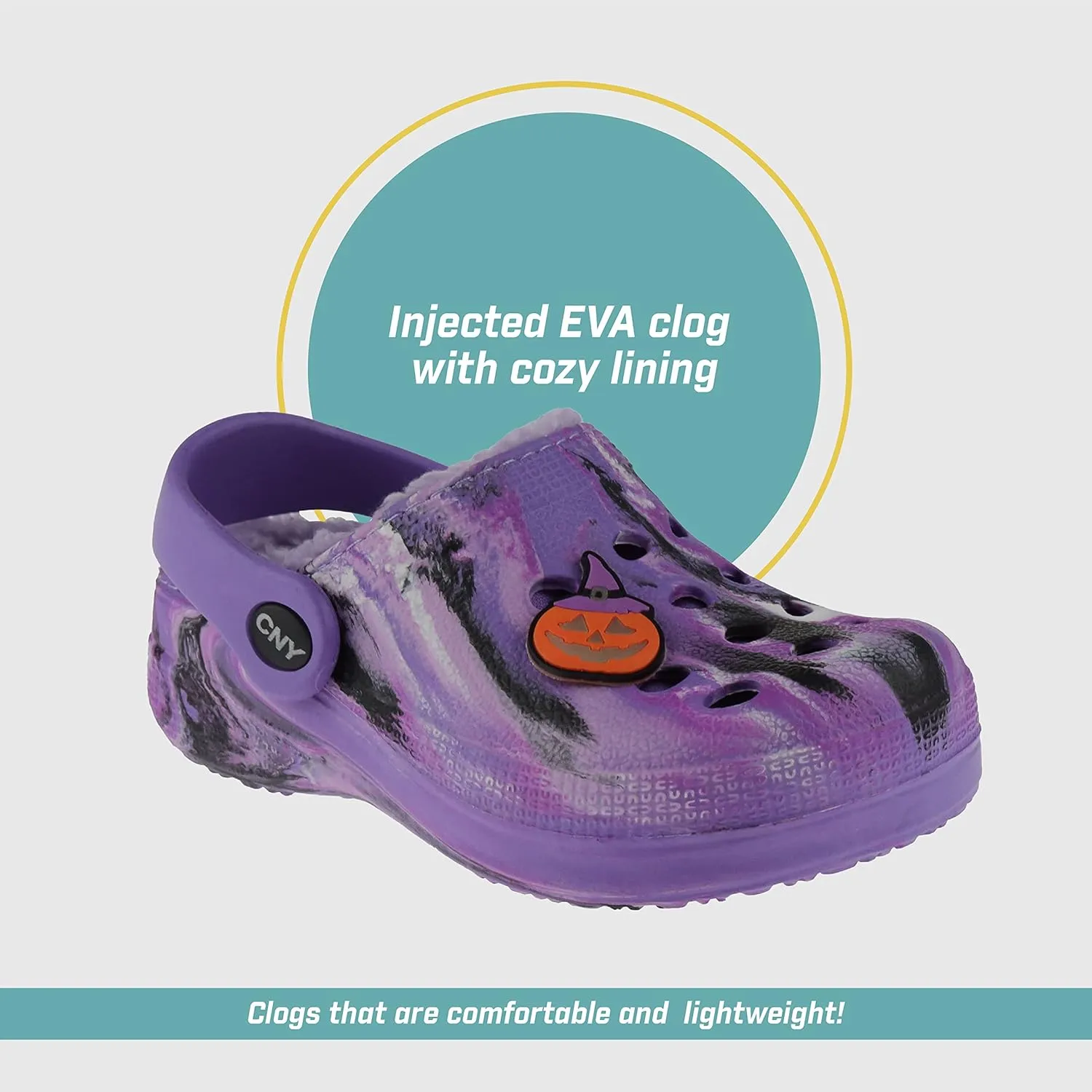 Capelli New York Girls Injected Eva Clog with Faux Berber Lining