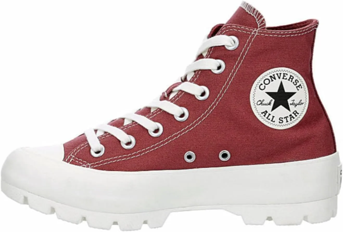 Converse Unisex Chuck Taylor All Star Star Lugged Hig Top Sneaker - Lace up Closure Style - Burgundy