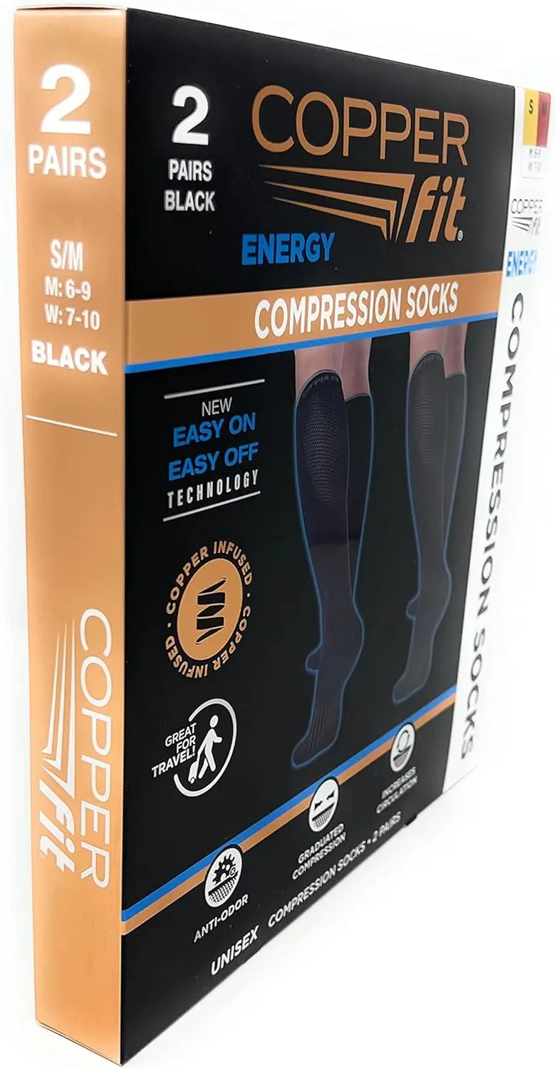 Copper Fit Unisex Compression Sock, Choose Size and Quantity