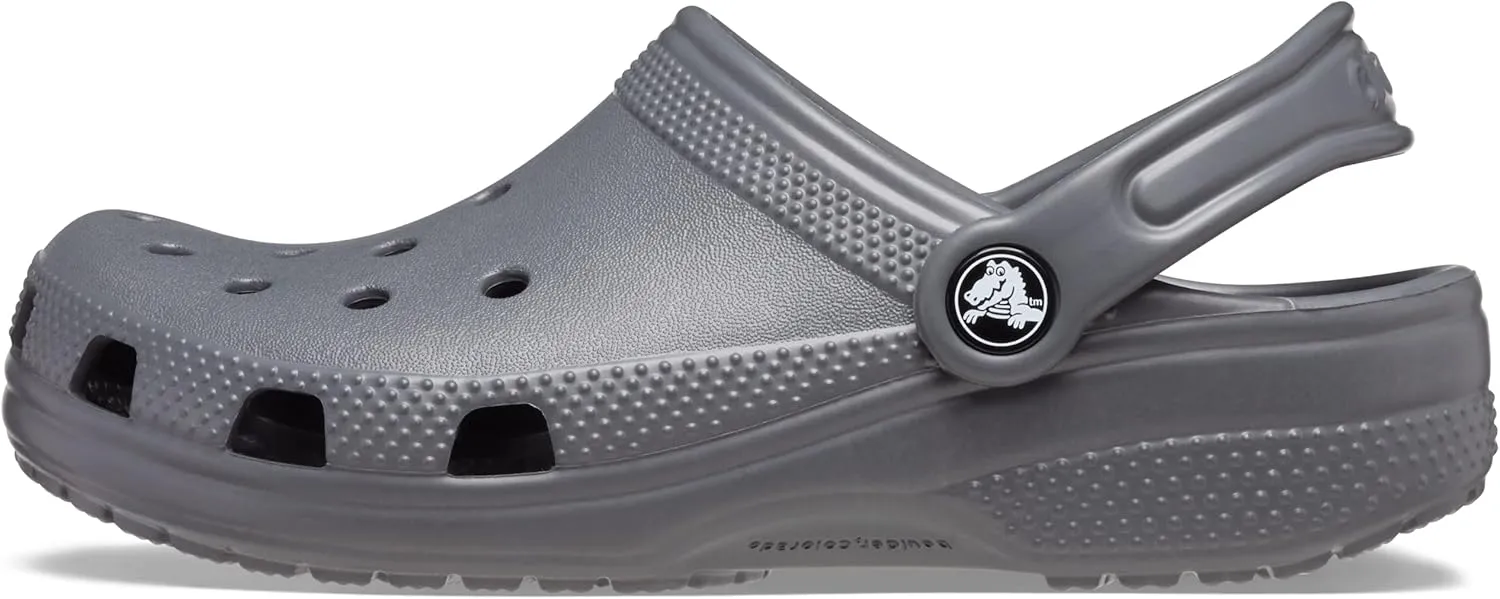 Crocs Kids Classic Clog (Little Kid/Big Kid) - Clogs for Kids - Synthetic Lining - Circulation Nubs Slate Grey 4 Big Kid M