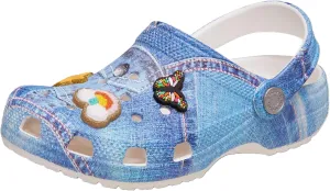 Crocs Kids Classic Graphic Clog, White/Multi, 12 Little Kid