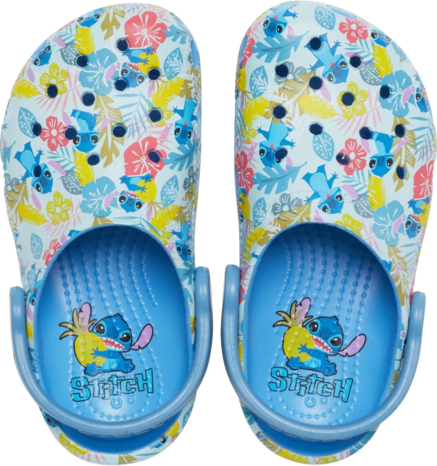 Crocs Kids Stitch Classic Clogs for Kids - Ethylene Vinyl Acetate – Round Toe Design – Pivot Heel Strap