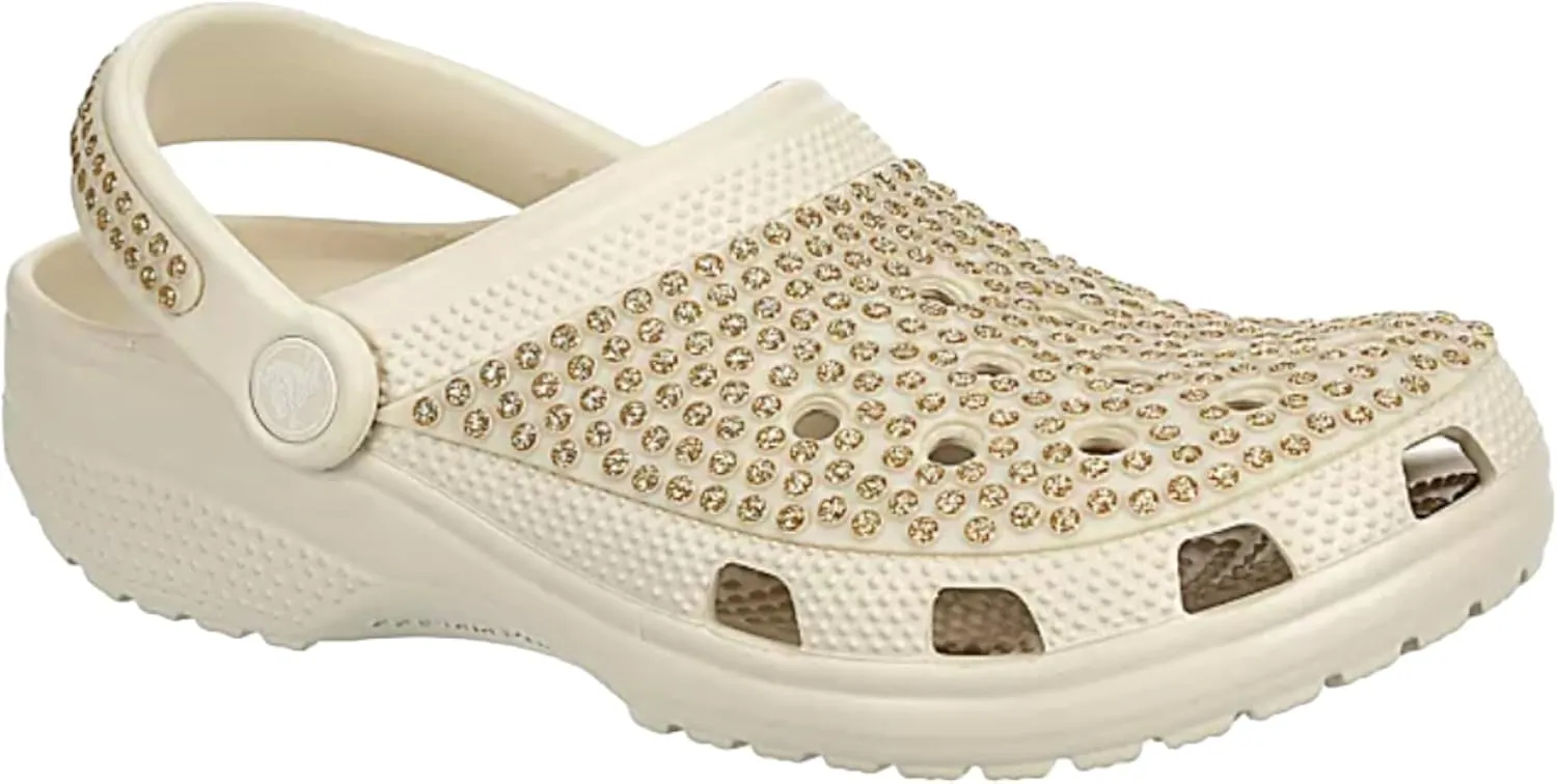 Crocs Unisex Adult Classic Multi Gems Clog in Stucco - Men's 6 / Women's 8