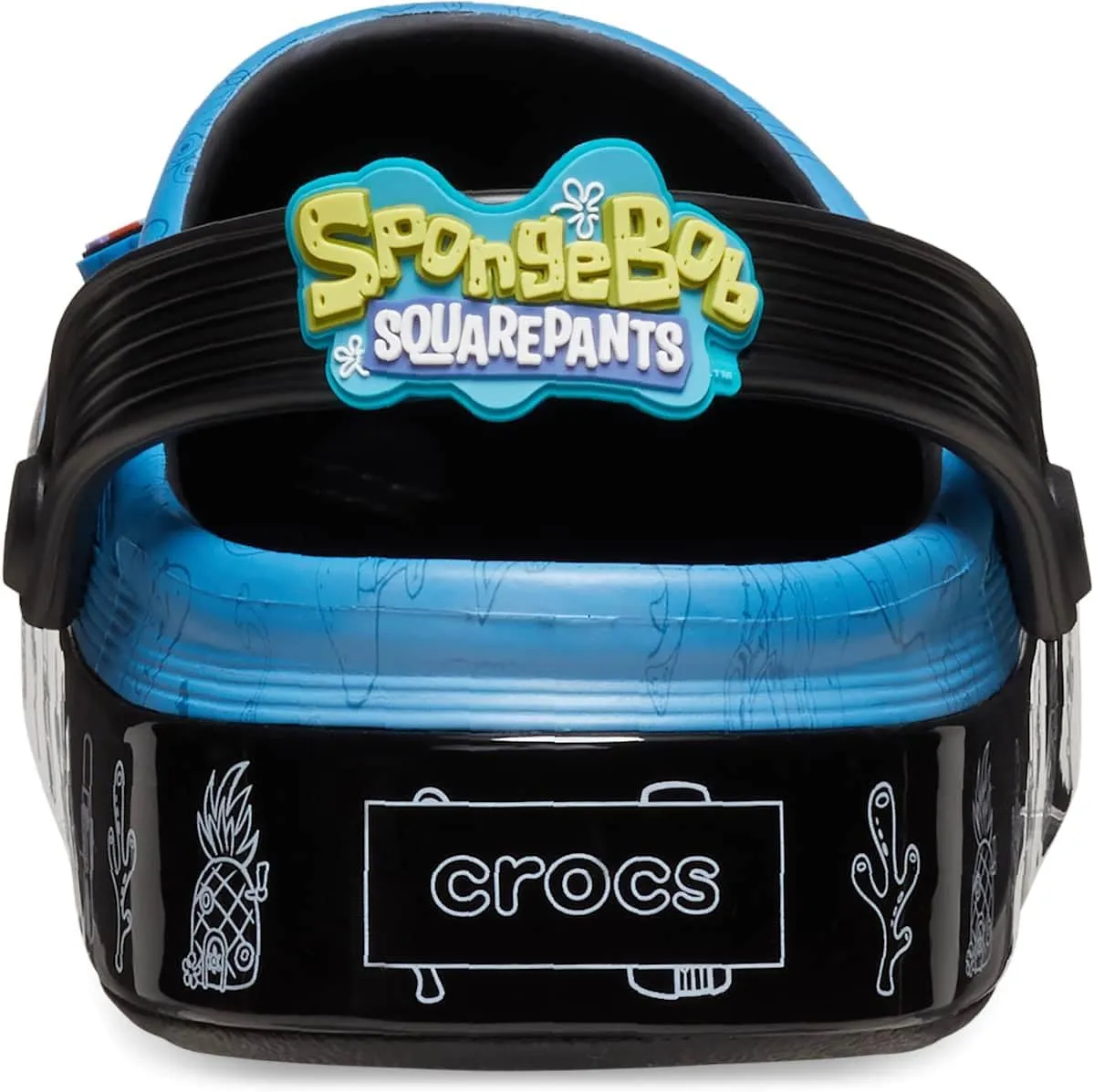 Crocs Unisex-Adult Spongebob Multi Off Court Clog Black