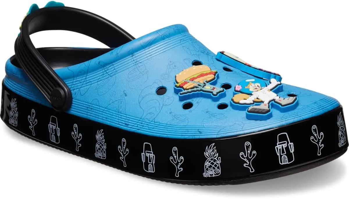Crocs Unisex-Adult Spongebob Multi Off Court Clog Black