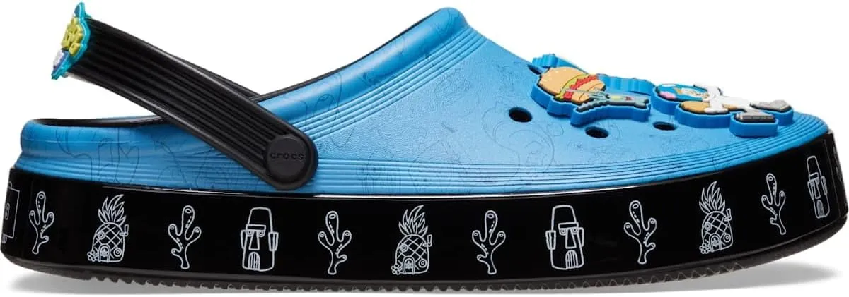 Crocs Unisex-Adult Spongebob Multi Off Court Clog Black
