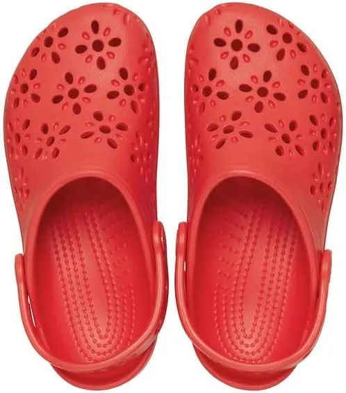 Crocs Unisex-Child Classic Clogs with Floral Cut Out Design, Kids and Toddler Shoes