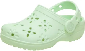 Crocs Unisex-Child Classic Clogs with Floral Cut Out Design, Kids and Toddler Shoes