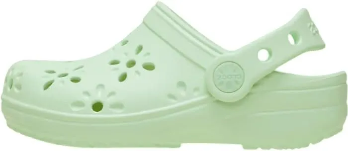 Crocs Unisex-Child Classic Clogs with Floral Cut Out Design, Kids and Toddler Shoes