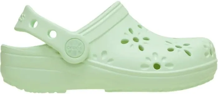 Crocs Unisex-Child Classic Clogs with Floral Cut Out Design, Kids and Toddler Shoes
