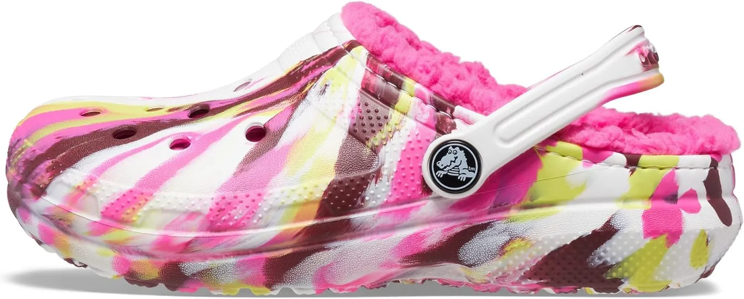Crocs Unisex-Child Kids' Classic Marbled Tie Dye Lined Clog