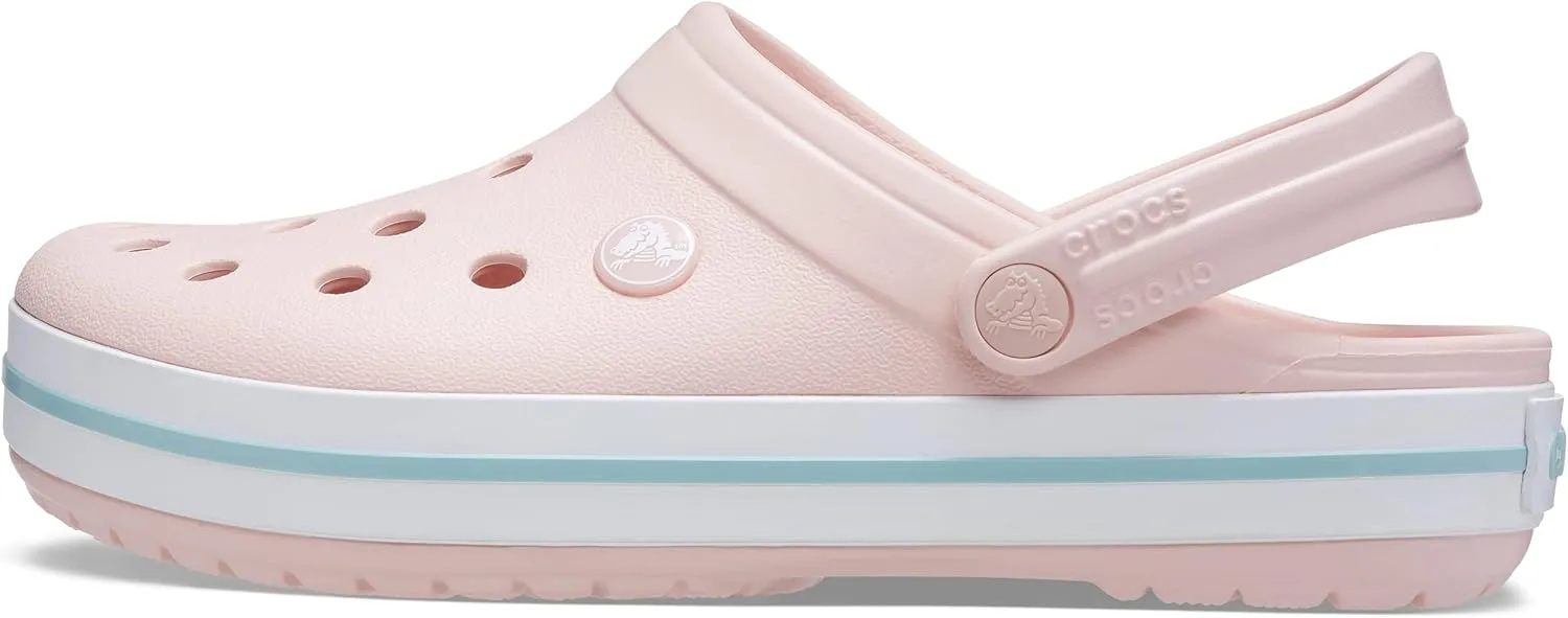Crocs Unisex Men's and Women's Crocband Clog, Pink Rose, 9 Women/7 Men