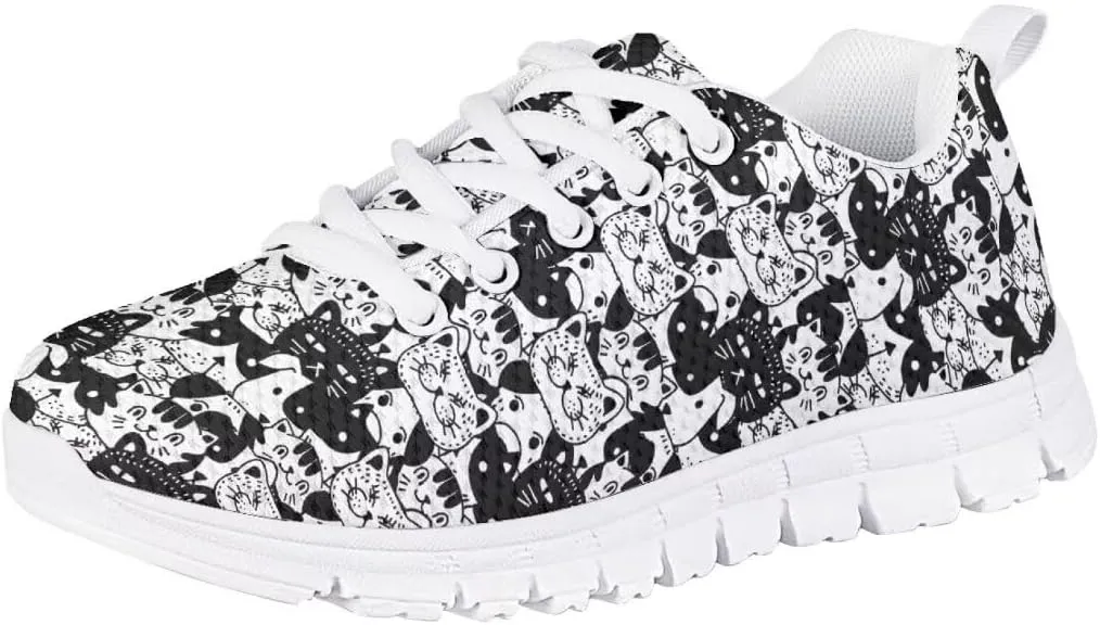 Cute Girls Fashion Sneakers Running Shoes Kids Lightweight Breathable Casual Walking Shoes