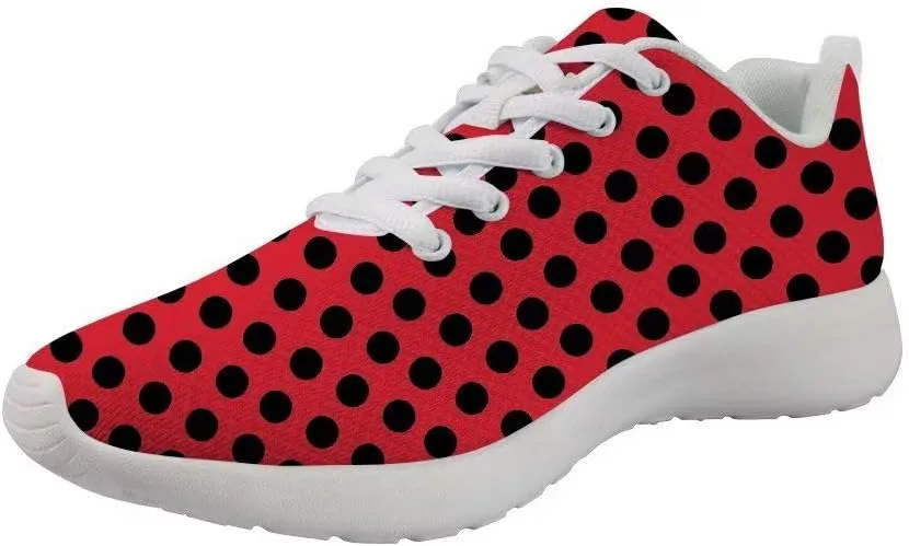 Dellukee Fashion Shoes for Women Men White Bottom Lace Up Casual Non Slip Wide Width Sneakers