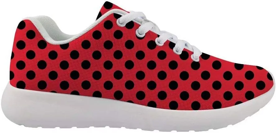 Dellukee Fashion Shoes for Women Men White Bottom Lace Up Casual Non Slip Wide Width Sneakers