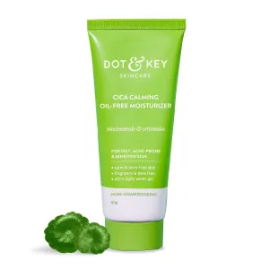 DotKey Niacinamide   CICA(Centella) Oil Free Moisturizer for Acne Prone Skin|Oil Free & Lightweight|Fades Dark Spots & Blemishes,Soothes Redness|Acne Cream 50gm