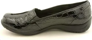 Easy Street Women's Purpose Sneaker, Black Patent Croco, 9 Wide