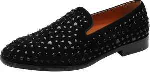 ELANROMAN Men's Loafers Leather Wedding Party Dress Shoes