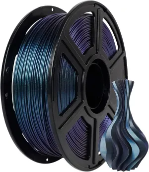 FLASHFORGE PLA Filament 1.75mm  /- 0.02mm Burnt Titanium, Color Changeable 3D Printer Filament 1kg (2.2lbs), Chameleon Changing Colors with Light, Perfectly Hide The Layer Line