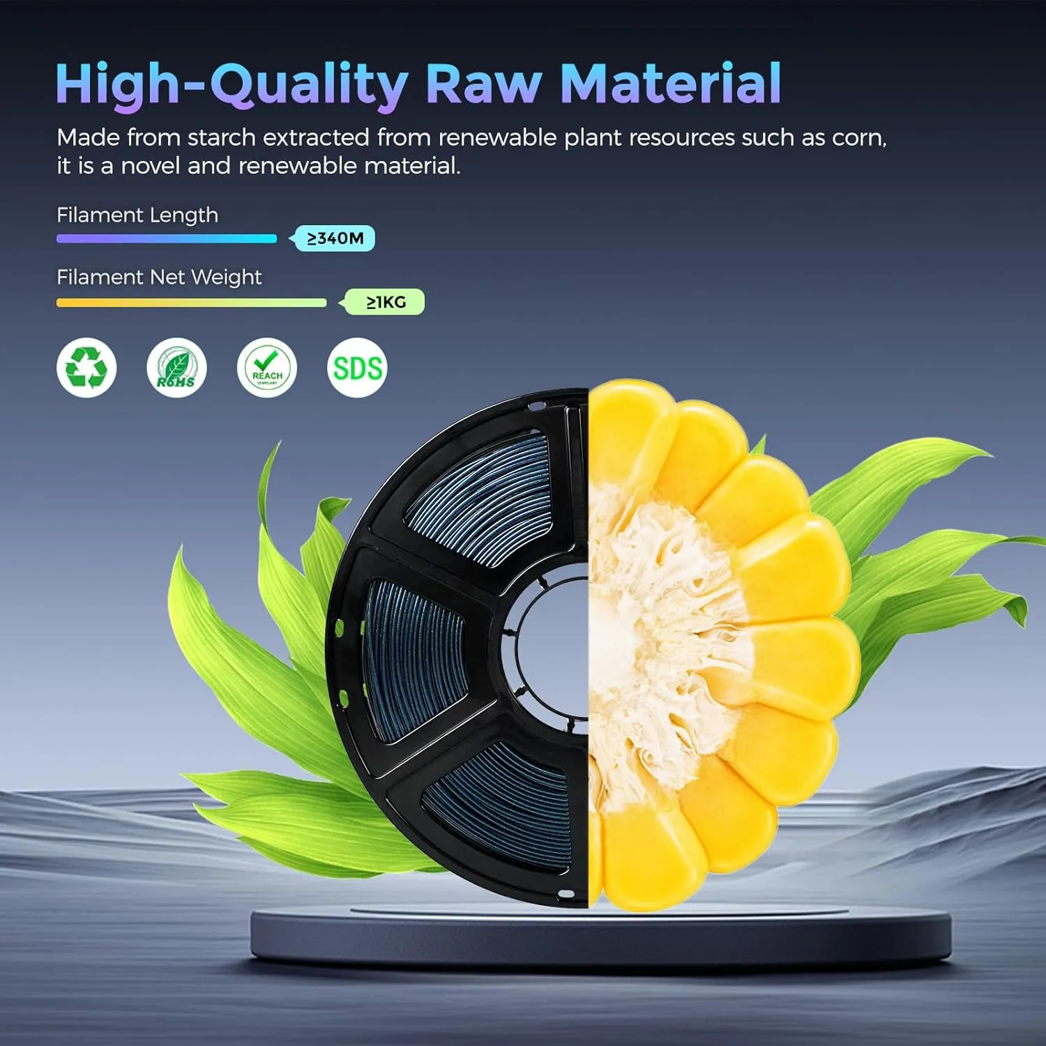 FLASHFORGE PLA Filament 1.75mm  /- 0.02mm Burnt Titanium, Color Changeable 3D Printer Filament 1kg (2.2lbs), Chameleon Changing Colors with Light, Perfectly Hide The Layer Line