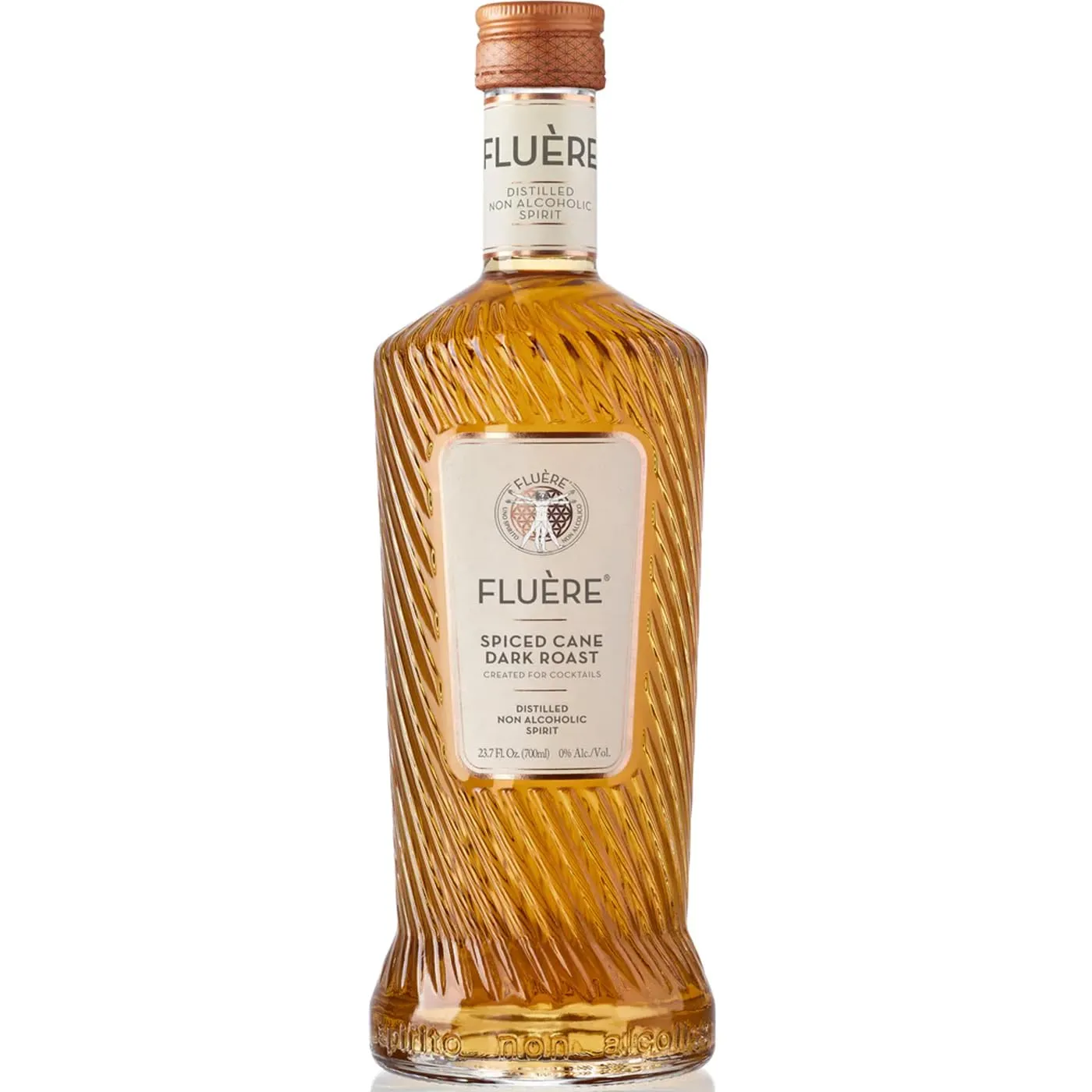 FLUÈRE Spiced Cane | Best in Class Rum Alternative | Premium Non-Alcoholic Distilled Spirit | Made With Sugar Cane Molasses, Ideal for Zero Proof Cocktails