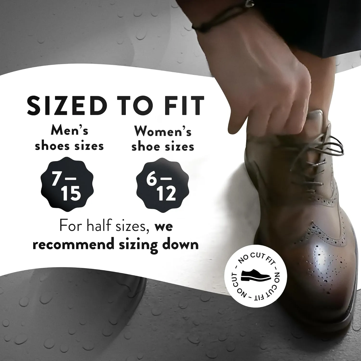 FOOTPALM Disposable Shoe Liner for Sweaty Feet Pre-Cut No Show Sock Insert for Women & Men Moisture Wick No Slip No Stink Barefoot Shoe Insert Ultra Thin Shoe Insole 20 Pairs (US W10 / M8)