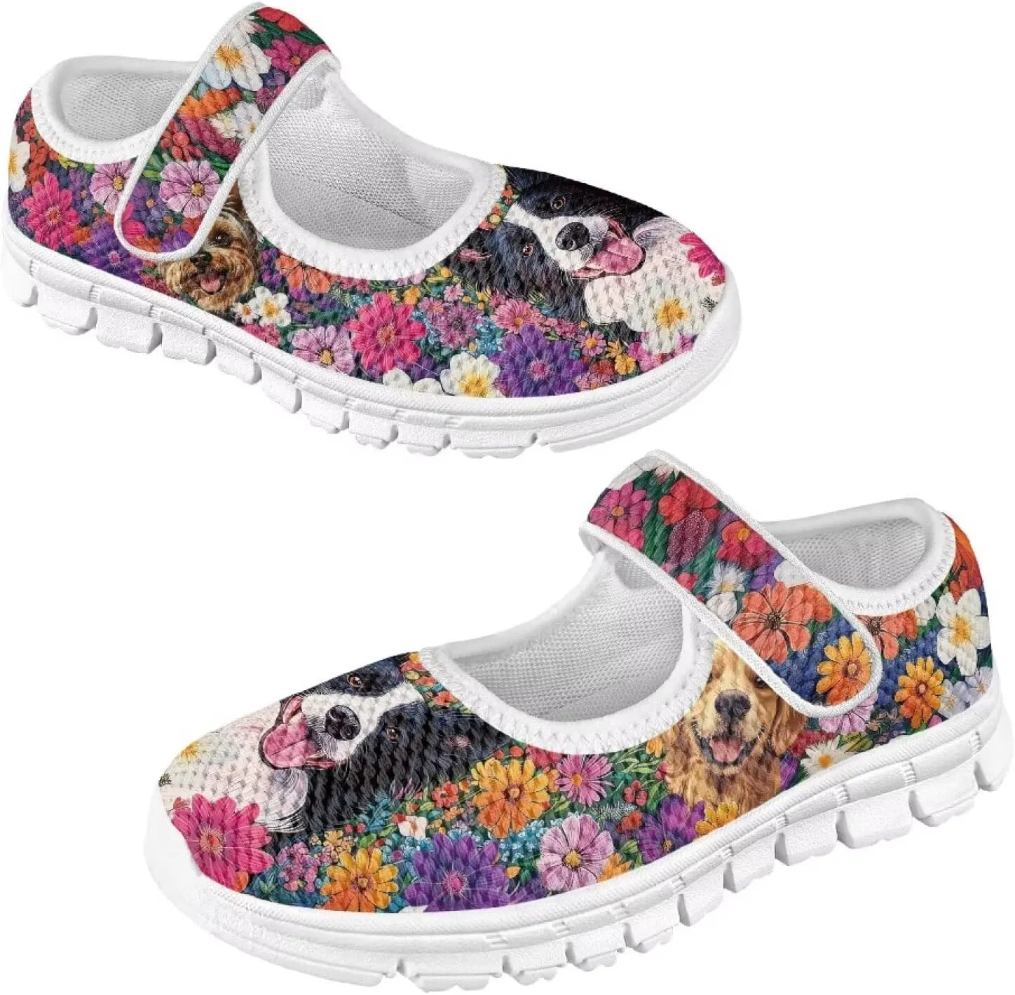 Girls Single Buckle Sneaker,Mary Jane Flats Shoes for Kids,Lightweight Walking Sneaker with White Sole Size 11-15