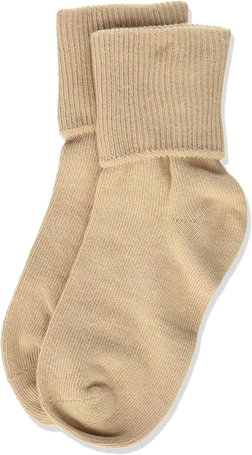 Jefferies Socks Girls 2-6X Seamless Turn Cuff 6 Pair Pack Socks