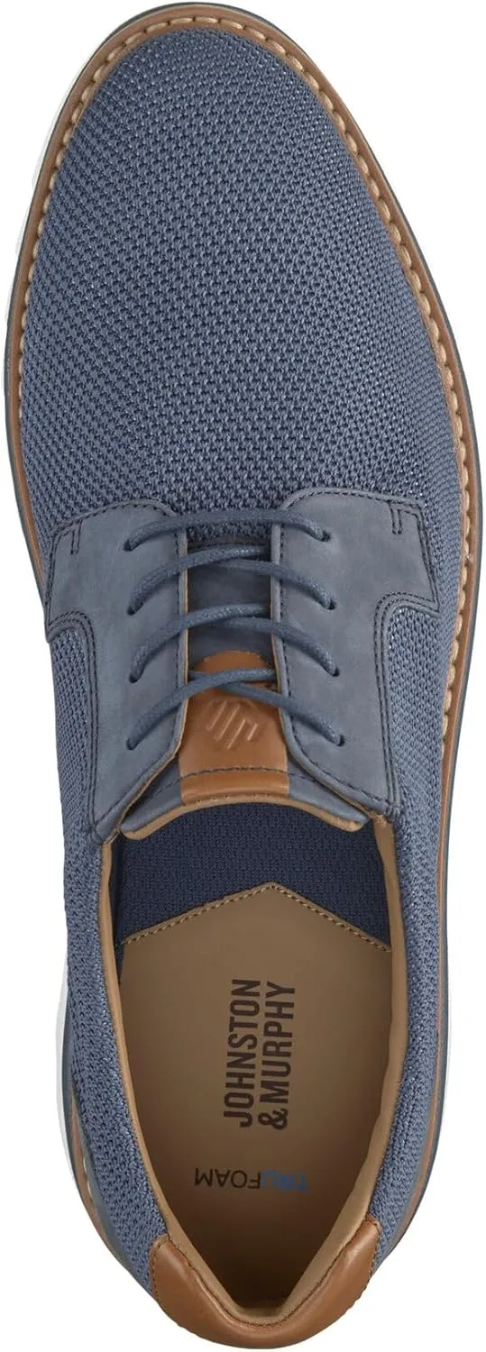 Johnston & Murphy Men's Algood Knit Plain Toe Casual Lace-up Shoe