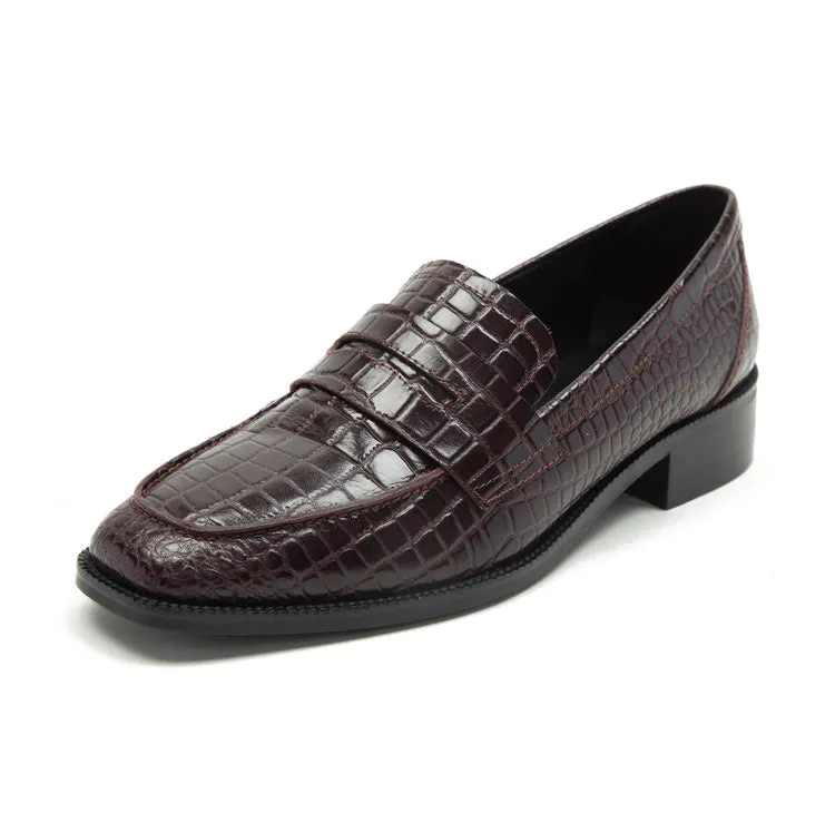 kew burgundy croc