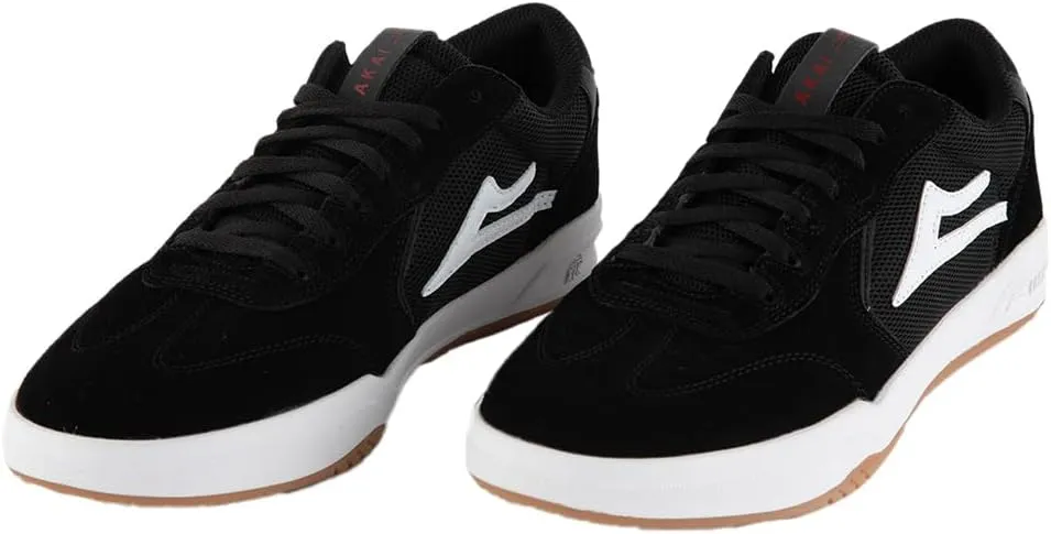 Lakai Atlantic Men's Skate Shoe, Black/White Suede, 7