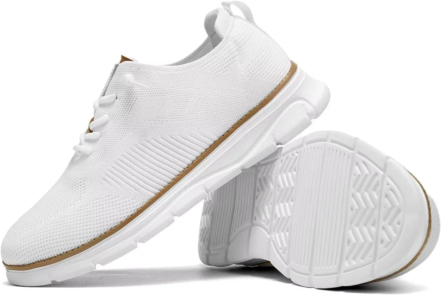 Men's Casual Dress Oxfords Shoes Breathable Knit Leisure Classic Business Fashion Sneakers Lightweight Comfortable Work Soft Sole Walking Shoes
