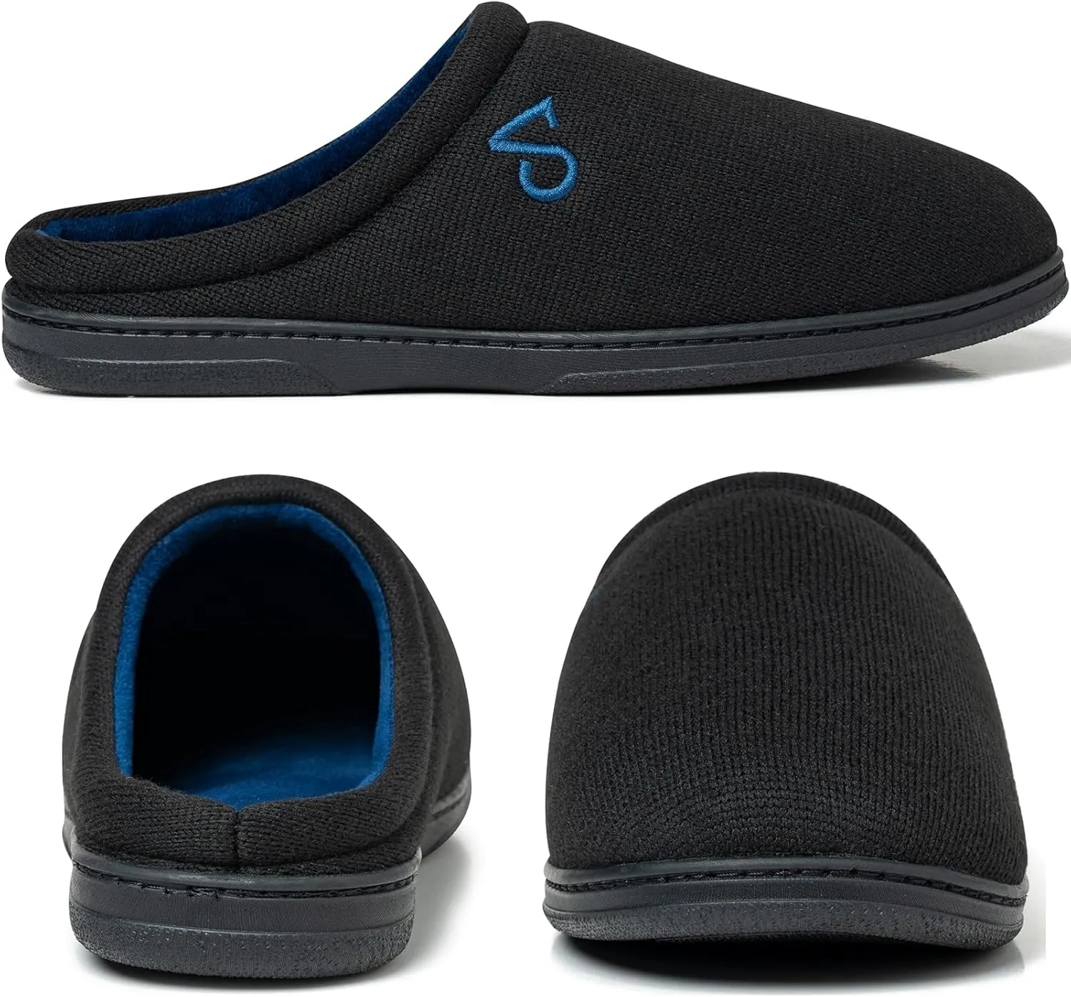 Men's Cozy House Slippers Indoor Shoes Memory Foam Insoles & Rubber Soles